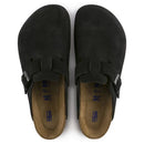 Birkenstock Boston Soft Footbed Suede Black