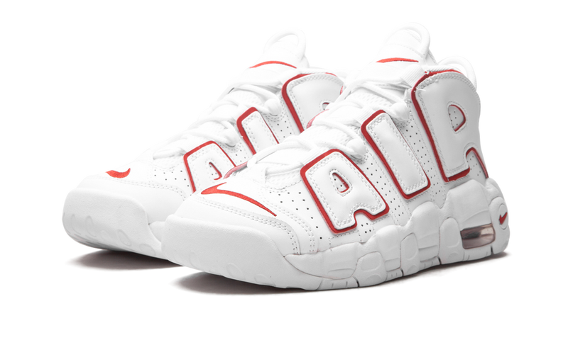 Nike Air More Uptempo White Varsity Red Outline
